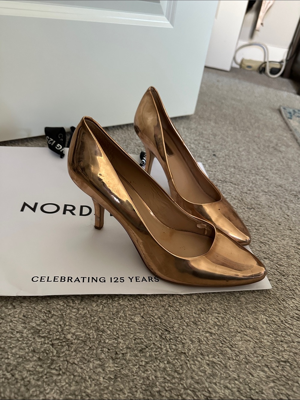 INC International Concepts Metallic Copper Pointed Toe Pumps